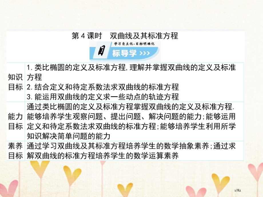 高中数学第二章圆锥曲线与方程第四课时双曲线及其标准方程省公开课一等奖新名师优质课获奖课件.pptx_第1页