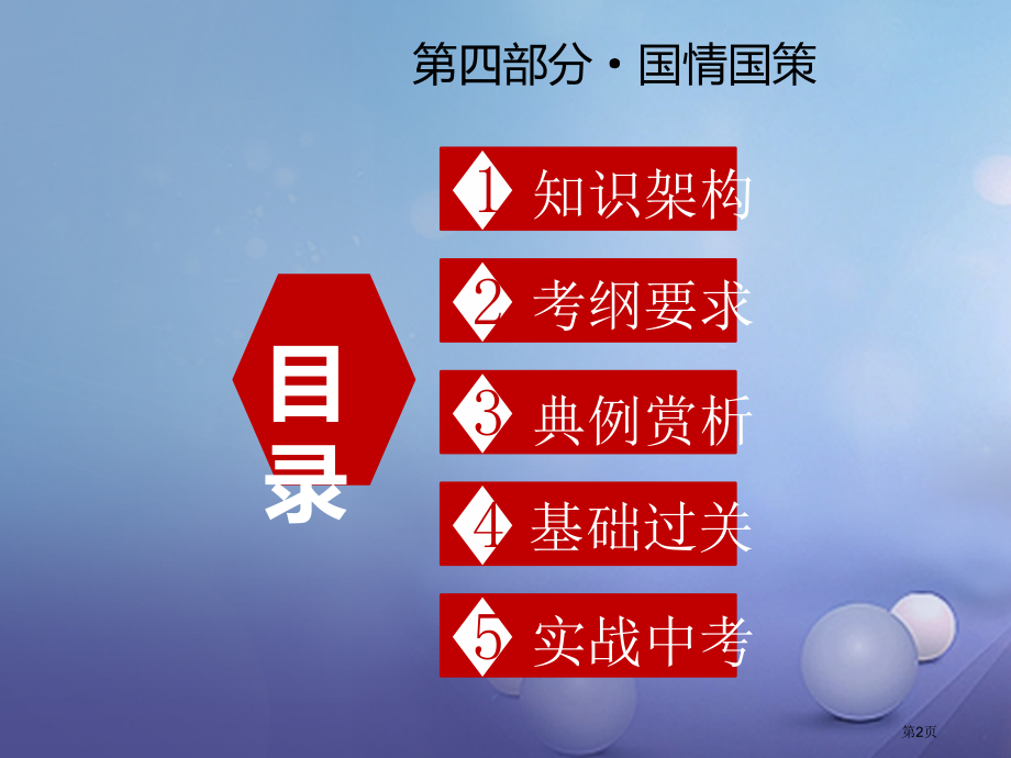 中考政治总复习专题十了解基本国情实现全面小康市赛课公开课一等奖省名师优质课获奖课件.pptx_第2页