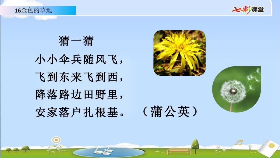 部编统编三上语文16-金色的草地（名师配套课件）课件.pptx_第1页