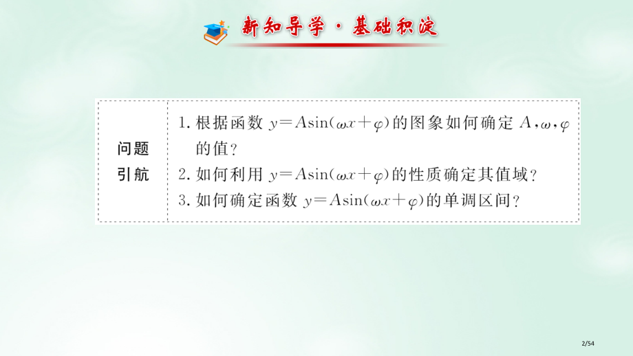 高中数学第一章三角函数1.5函数y=Asinωxφ的图象2课件省公开课一等奖新名师优质课获奖课.pptx_第2页