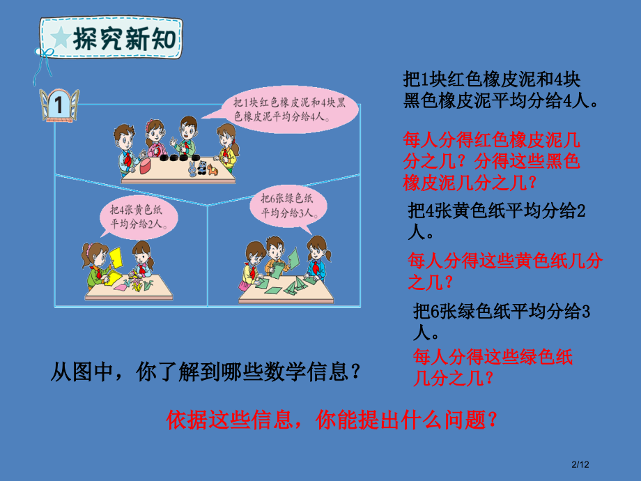 五年级数学下册第2章校园艺术节—分数的意义和性质信息窗1第一课时分数的意义全国公开课一等奖百校联赛微.pptx_第2页