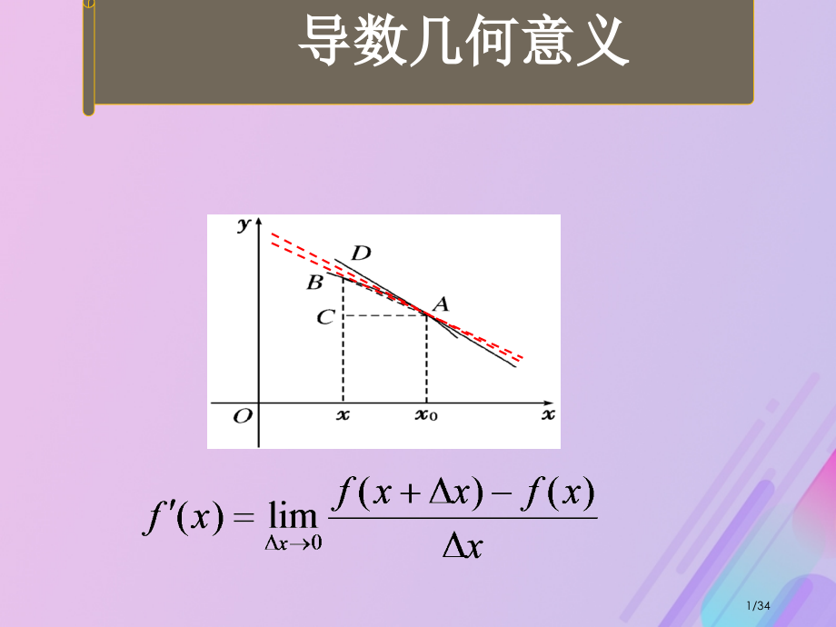 高中数学第三章导数及其应用3.1.3导数的几何意义7省公开课一等奖新名师优质课获奖课件.pptx_第1页