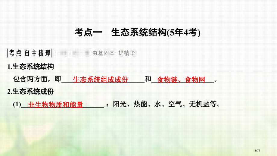 高考生物复习第九单元生物与环境第30讲生态系统的结构和功能市赛课公开课一等奖省名师优质课获奖课.pptx_第2页
