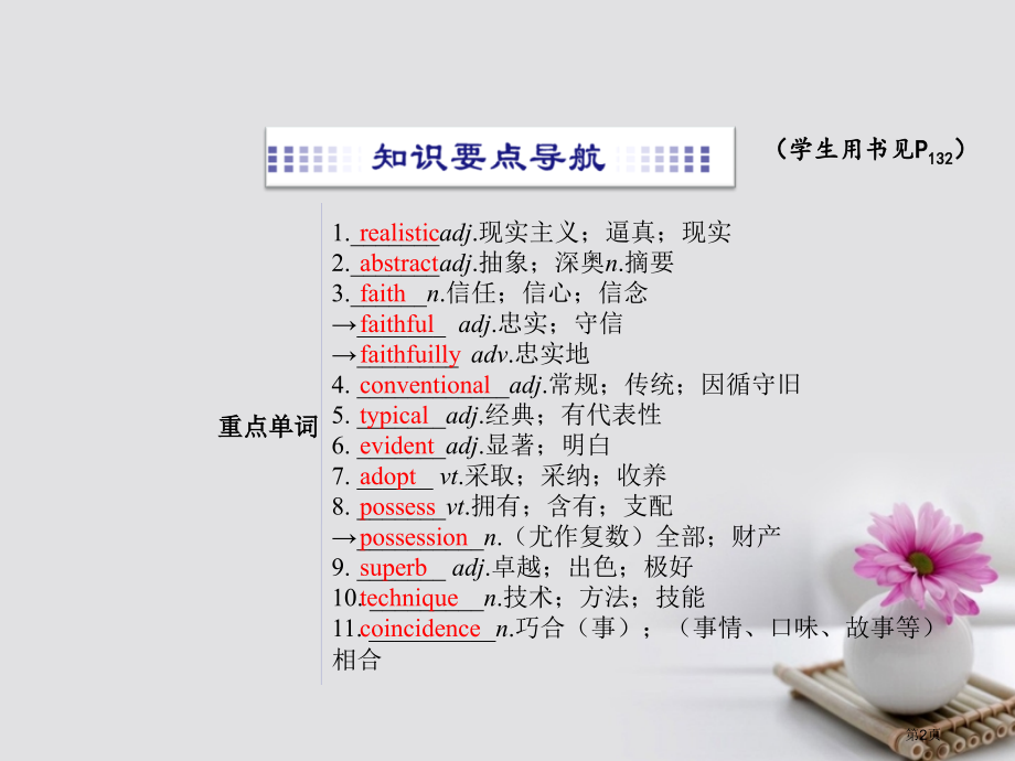 高考英语复习Unit1Art全国公开课一等奖百校联赛示范课赛课特等奖课件.pptx_第2页