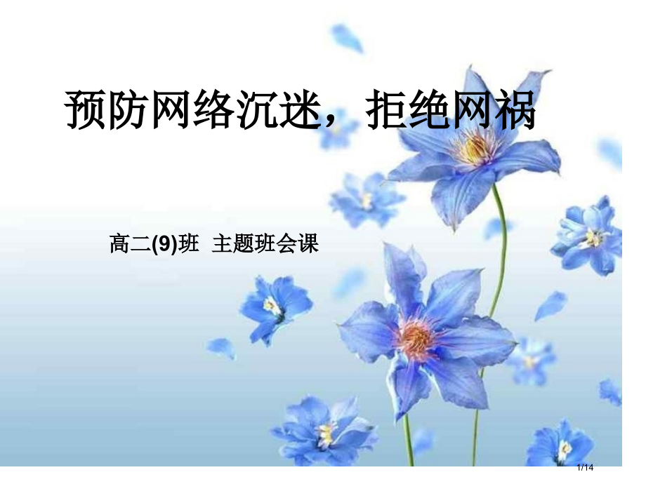 预防网络危害主题班会.pptx_第1页