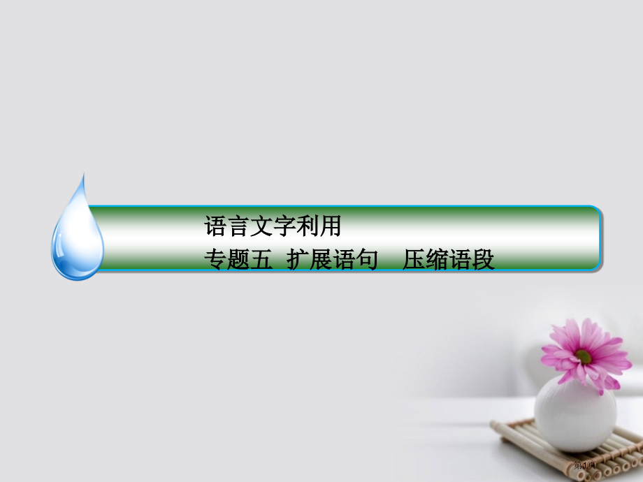 高考语文复习专题五扩展语句压缩语段1扩展语句市赛课公开课一等奖省名师优质课获奖课件.pptx_第1页