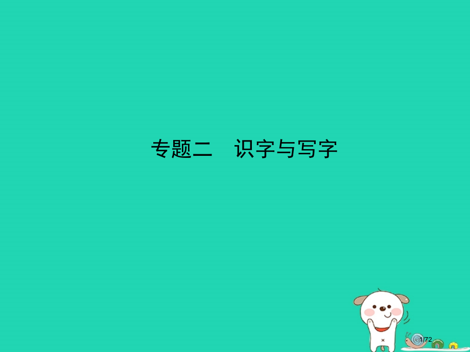中考语文总复习积累与运用专题二识字与写字试题部分市赛课公开课一等奖省名师优质课获奖课件.pptx_第1页