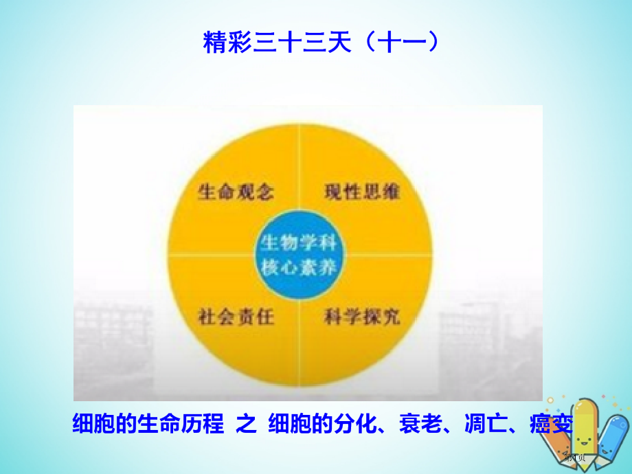 高考生物总复习精彩三十三天十一细胞的生命历程3全国公开课一等奖百校联赛示范课赛课特等奖课件.pptx_第1页