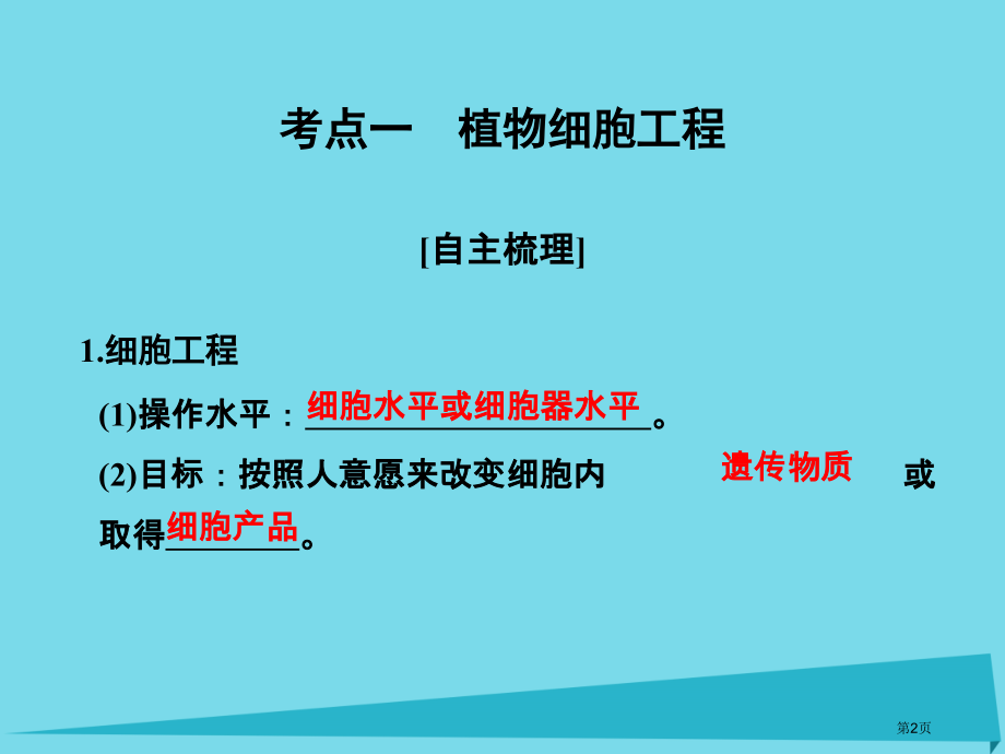 高考生物复习现代生物科技专题第35讲细胞工程全国公开课一等奖百校联赛示范课赛课特等奖课件.pptx_第2页