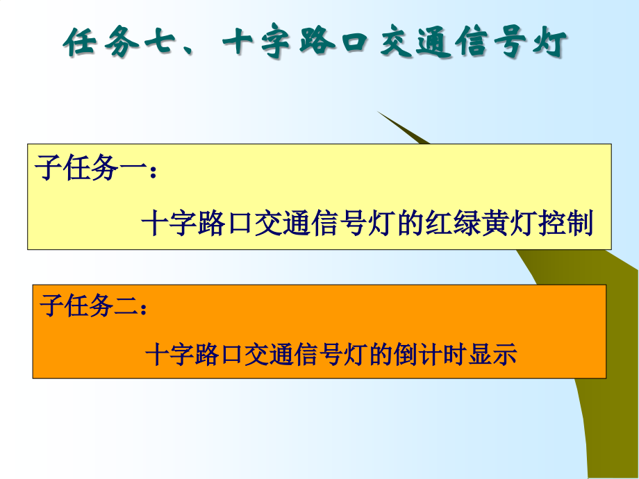 任务驱动课件(任务七-十字路口交通信号灯).ppt_第1页