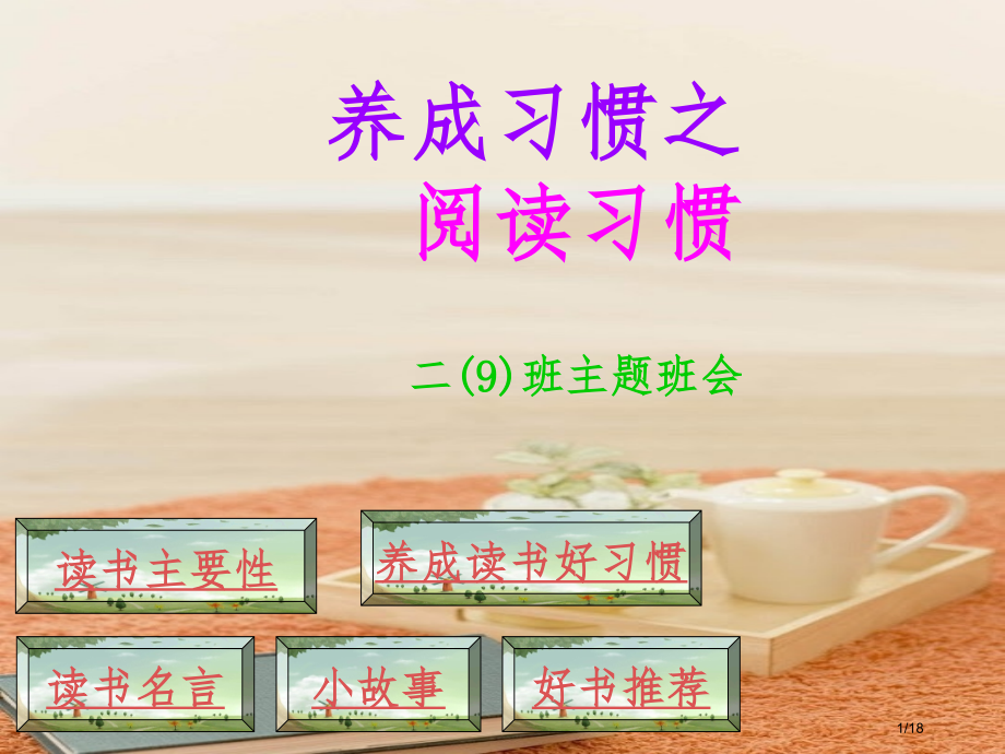 让阅读成为一种习惯班会.pptx_第1页