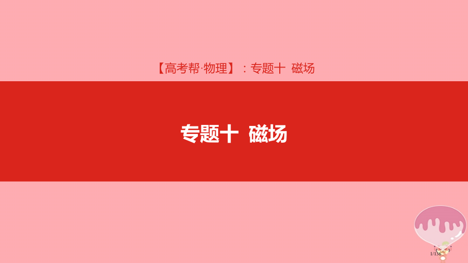 高考物理总复习专题十磁场市赛课公开课一等奖省名师优质课获奖课件.pptx_第1页