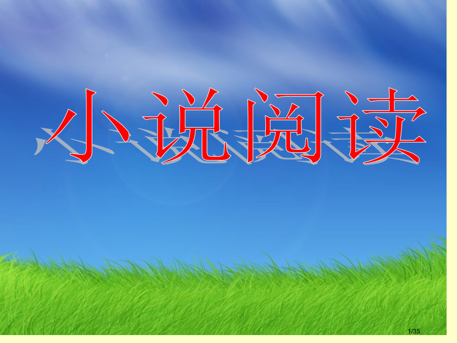 《文学类文本阅读·小说阅读》.pptx_第1页