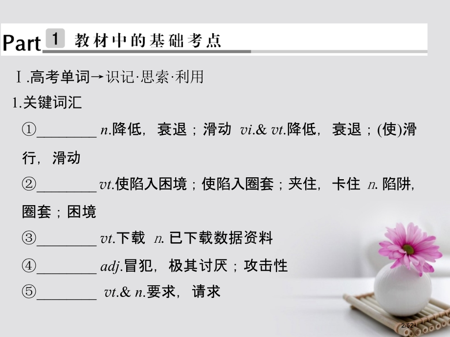 高考英语复习模块十Units3-4牛津译林版市赛课公开课一等奖省名师优质课获奖课件.pptx_第2页