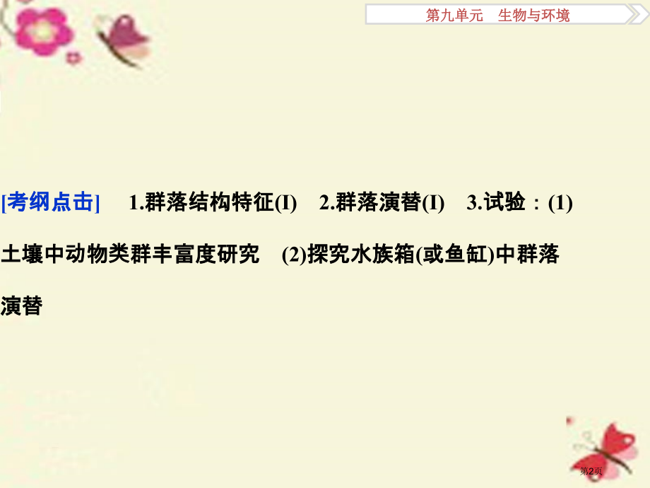 高考生物复习第九单元生物与环境第32讲群落的结构群落的演替全国公开课一等奖百校联赛示范课赛课特等奖P.pptx_第2页