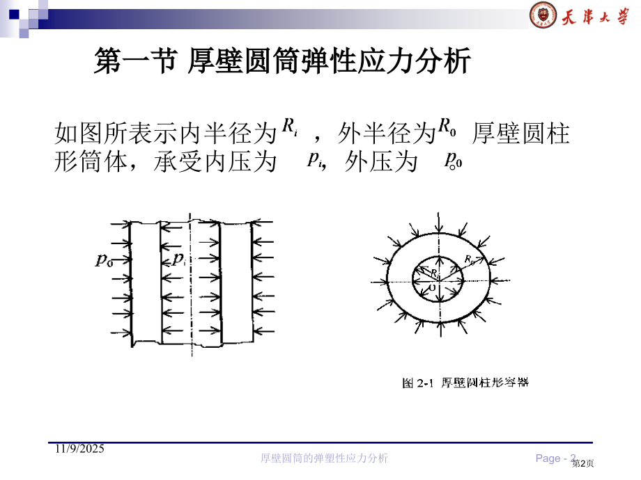 压力容器厚壁圆筒的弹塑性应力分析市公开课一等奖省赛课微课金奖课件.pptx_第2页