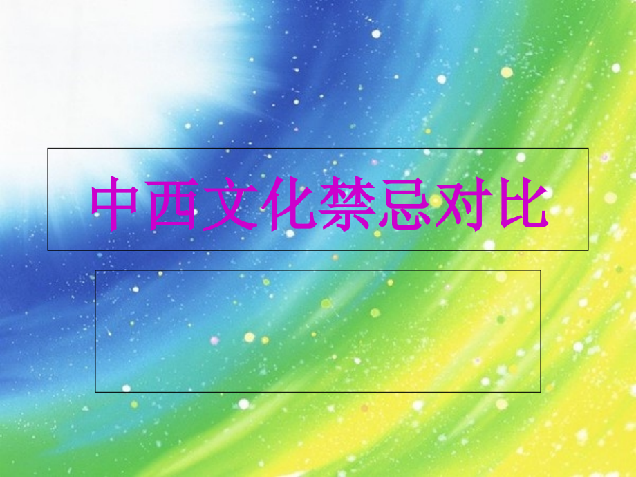 中西文化禁忌对比.ppt_第1页
