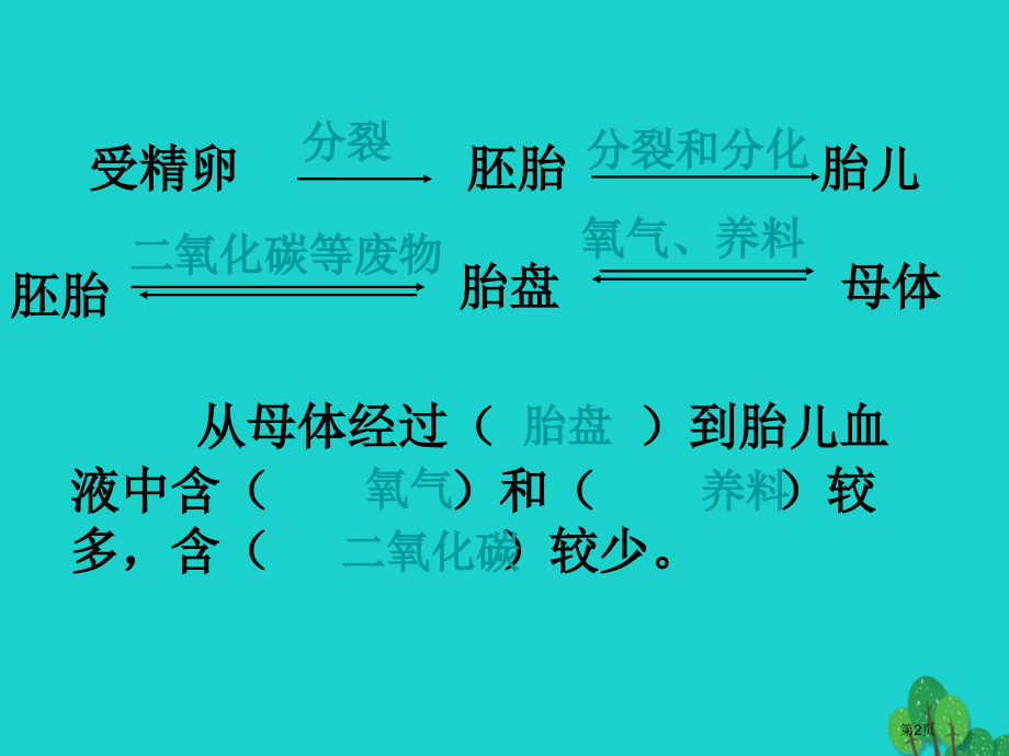 八年级生物上册婴儿的诞生婴儿的诞生课堂小结省公开课一等奖百校联赛赛课微课获奖PPT课件.pptx_第2页