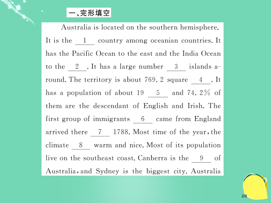 九年级英语上册-Module-10-Australia阅读拓展全国公开课一等奖百校联赛微课赛课特等奖.pptx_第2页