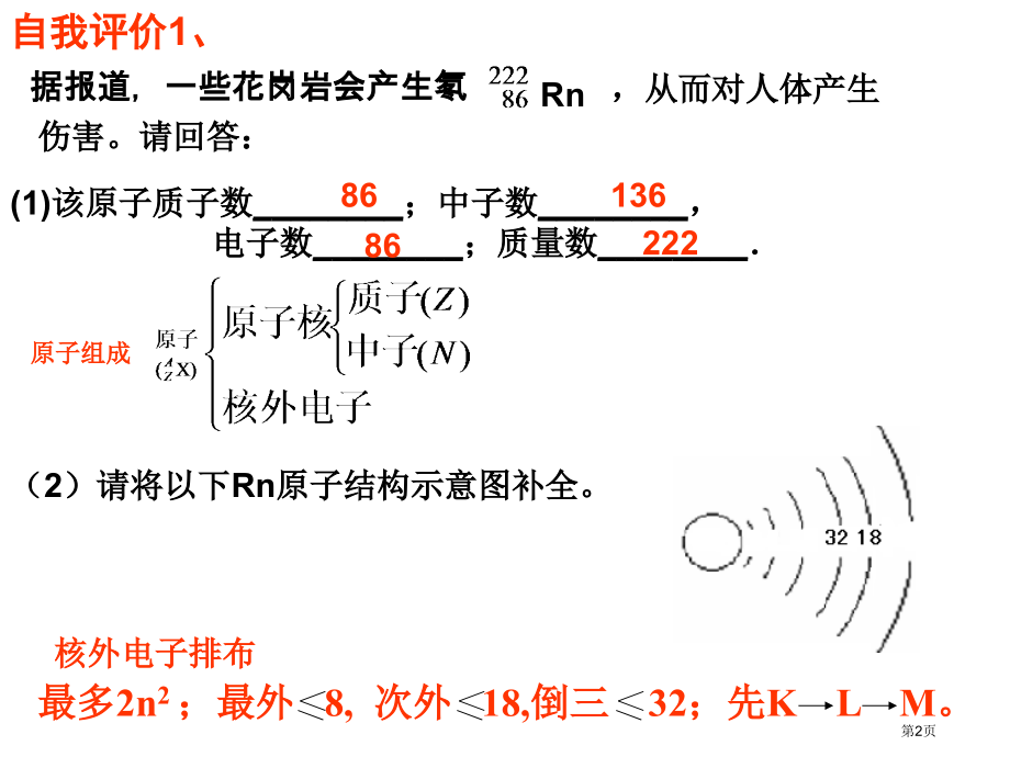 原子结构元素周期表会考复习市公开课特等奖市赛课微课一等奖PPT课件.pptx_第2页