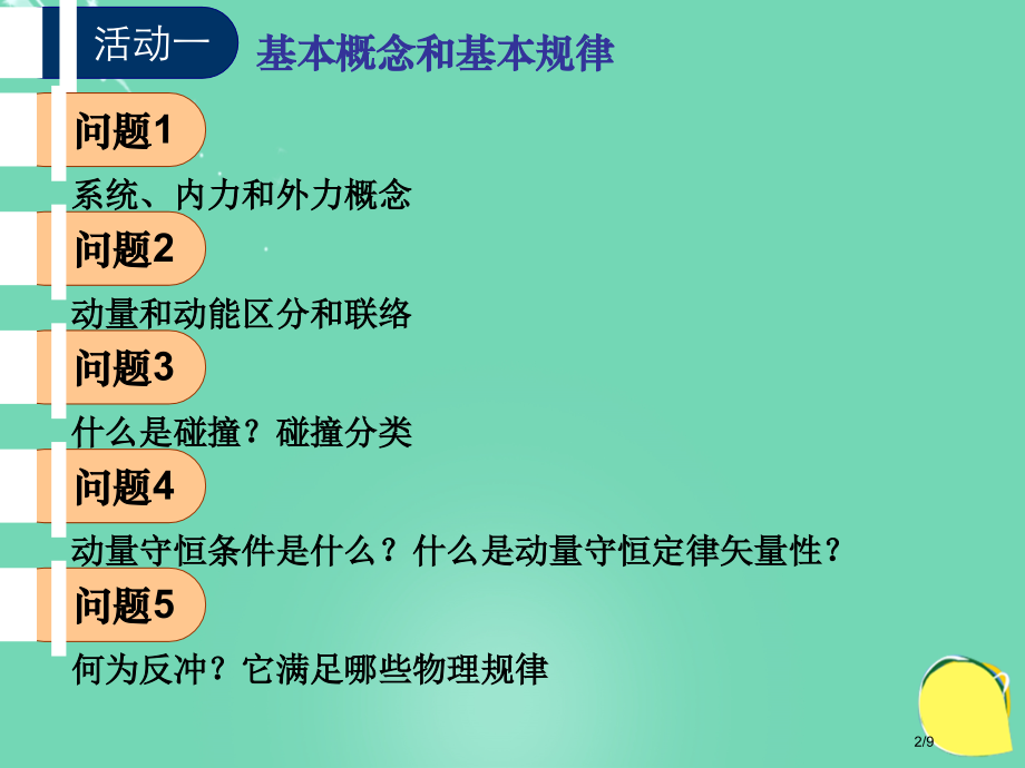 高中物理第一章碰撞与动量守恒单元复习全国公开课一等奖百校联赛微课赛课特等奖PPT课件.pptx_第2页
