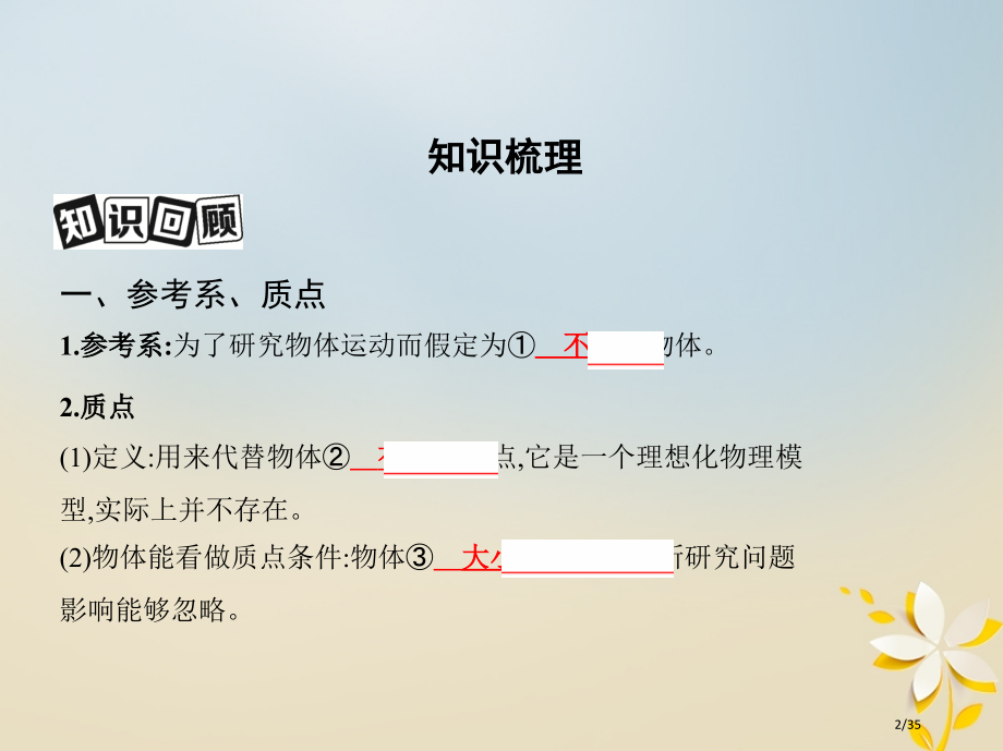 高考物理复习第一章直线运动第1讲运动的描述市赛课公开课一等奖省名师优质课获奖PPT课件.pptx_第2页