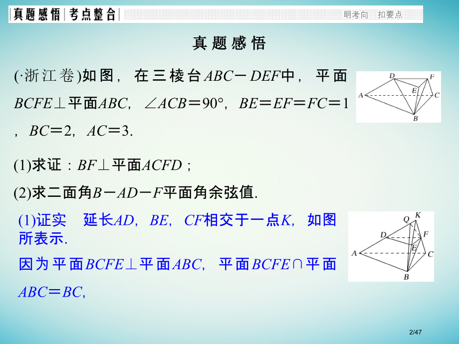 高考数学复习专题四立体几何第2讲立体几何中的向量方法市赛课公开课一等奖省名师优质课获奖PPT课件.pptx_第2页