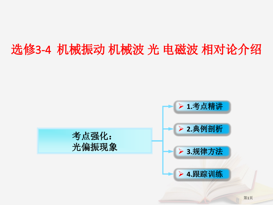 高考物理总复习光的偏振现象省公开课一等奖百校联赛赛课微课获奖PPT课件.pptx_第1页