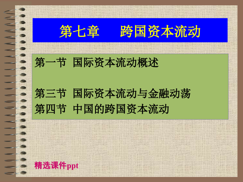 第七章跨国资本流动ppt课件.ppt_第1页