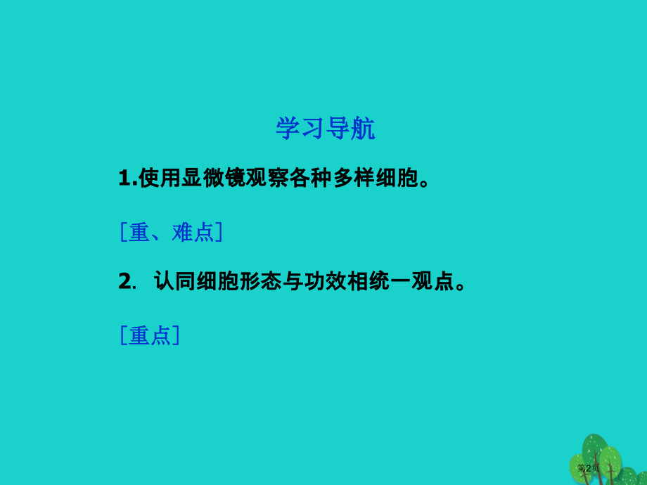 高考生物总复习第一单元有机体中的细胞第一章细胞概述第二节细胞的形态和功能全国公开课一等奖百校联赛示范.pptx_第2页