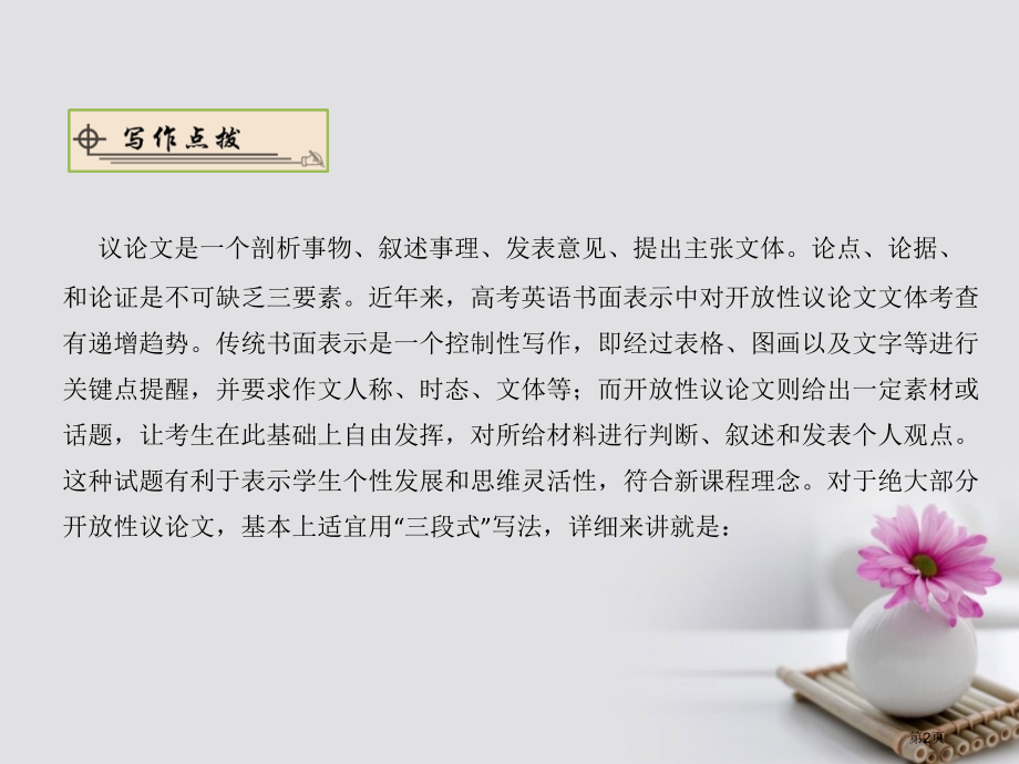 高考英语复习作文分类指导十二议论文写作省公开课一等奖百校联赛赛课微课获奖PPT课件.pptx_第2页
