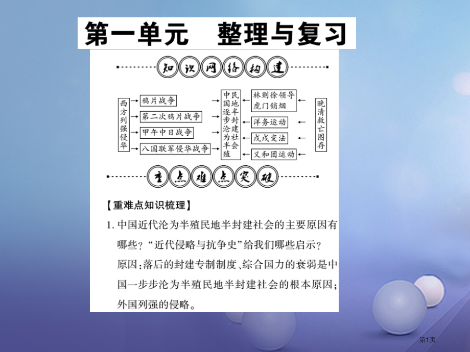八年级历史上册列强侵华与晚清时期的救亡图存整理与复习省公开课一等奖百校联赛赛课微课获奖PPT课件.pptx_第1页