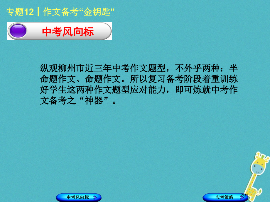 中考语文专题12作文备考金钥匙复习市赛课公开课一等奖省名师优质课获奖PPT课件.pptx_第2页