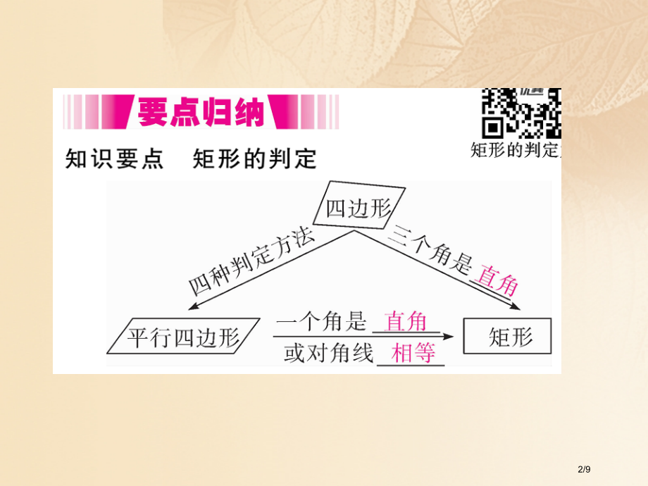 九年级数学上册1.2矩形的性质与判定第二课时矩形的判定讲练全国公开课一等奖百校联赛微课赛课特等奖PP.pptx_第2页