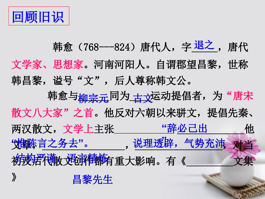高中语文张中丞传后叙唐宋八大家散文选读全国公开课一等奖百校联赛微课赛课特等奖PPT课件.pptx_第2页