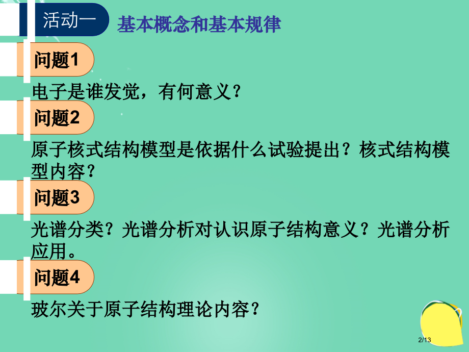 高中物理第二章原子结构单元复习全国公开课一等奖百校联赛微课赛课特等奖PPT课件.pptx_第2页