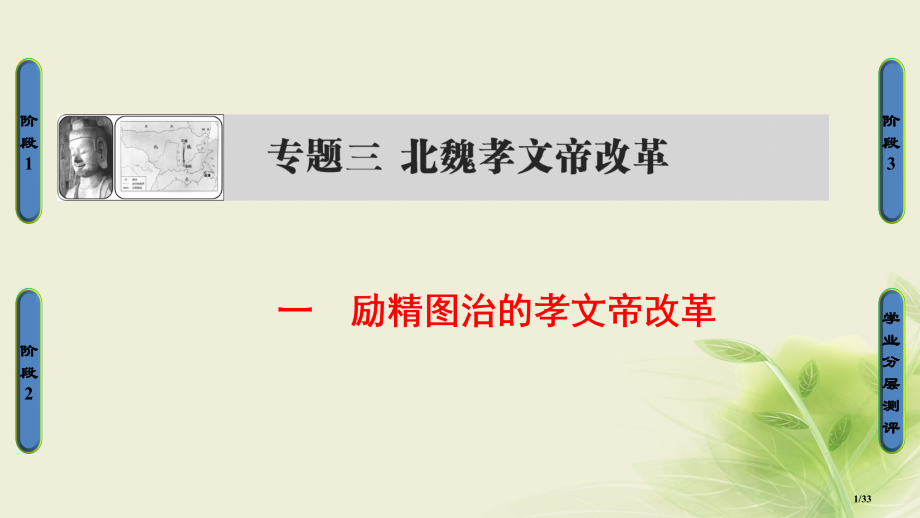 高中历史题三北魏孝文帝改革一励精图治的孝文帝改革省公开课一等奖新名师优质课获奖PPT课件.pptx_第1页
