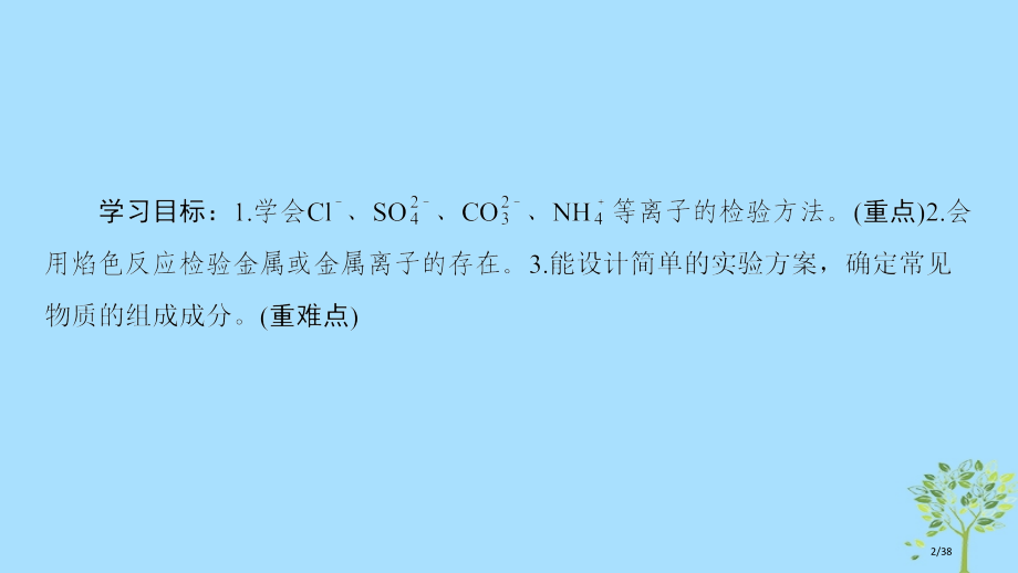 高中化学专题1化学家眼中的物质世界第2单元研究物质的实验方法第二课时常见物质的检验省公开课一等奖新名.pptx_第2页