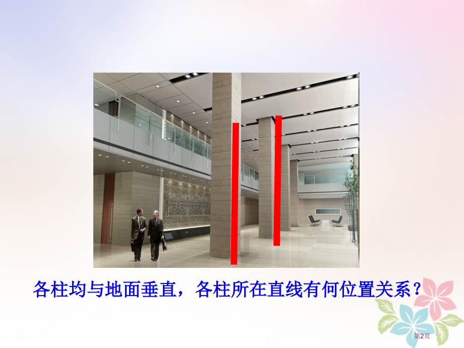 高中数学第二章点直线平面之间的位置关系2.3.3直线与平面垂直的性质省公开课一等奖新名师优质课获奖P.pptx_第2页