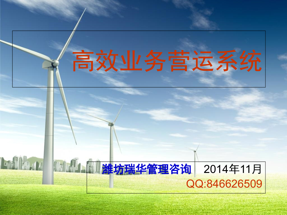 高效业务营运管理系统.ppt_第1页