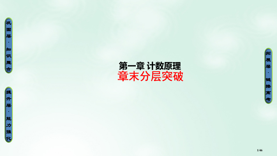 高中数学第一章计数原理章末分层突破省公开课一等奖新名师优质课获奖PPT课件.pptx_第1页