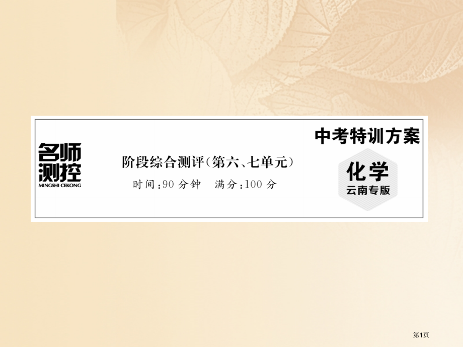 中考化学复习阶段综合测评第六七单元市赛课公开课一等奖省名师优质课获奖PPT课件.pptx_第1页