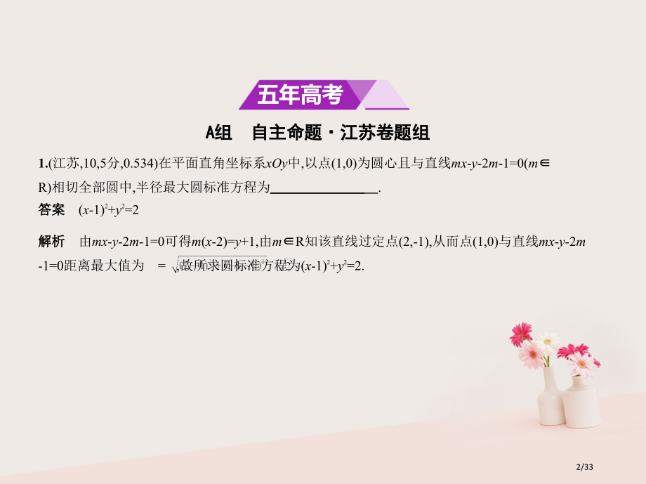 高考数学复习第十五章平面解析几何初步15.2圆的标准方程和一般方程市赛课公开课一等奖省名师优质课获奖.pptx_第2页