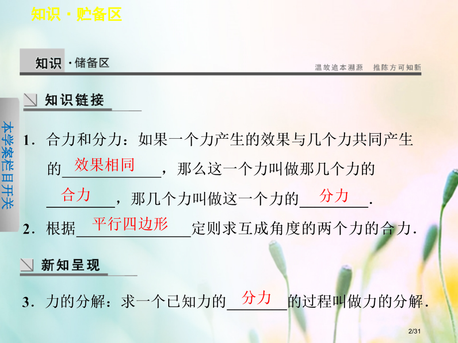 高中物理第二章力第6节力的分解省公开课一等奖新名师优质课获奖PPT课件.pptx_第2页