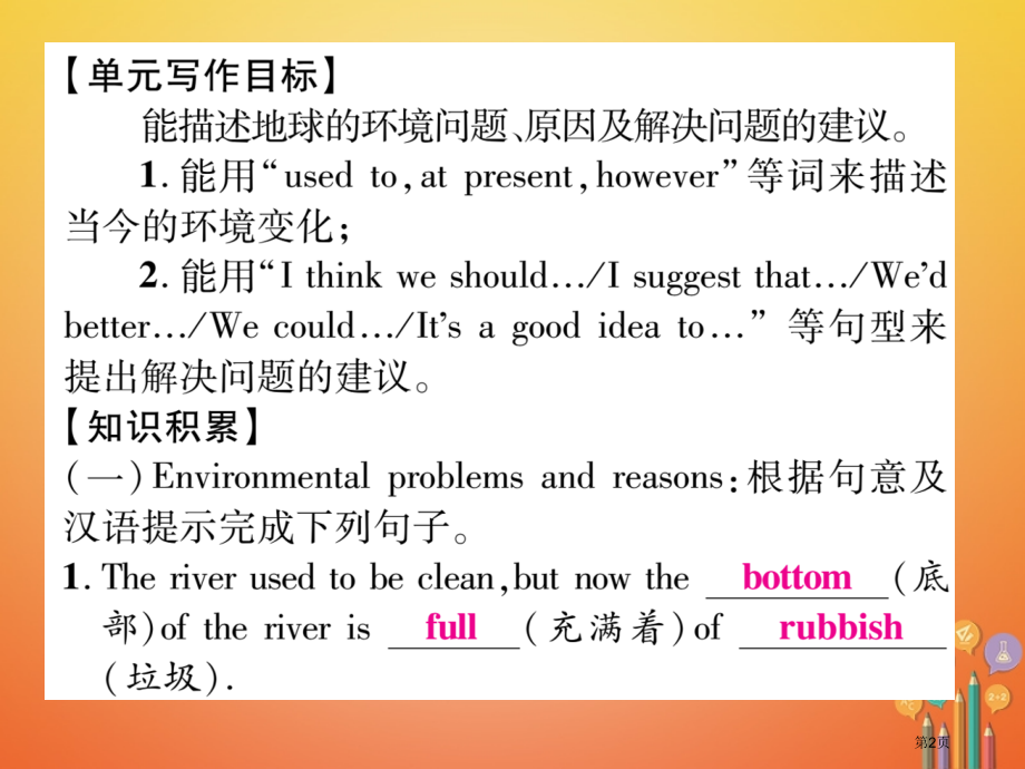 九年级英语-Unit-13-We’re-trying-to-save-the-earth同步写作指导.pptx_第2页