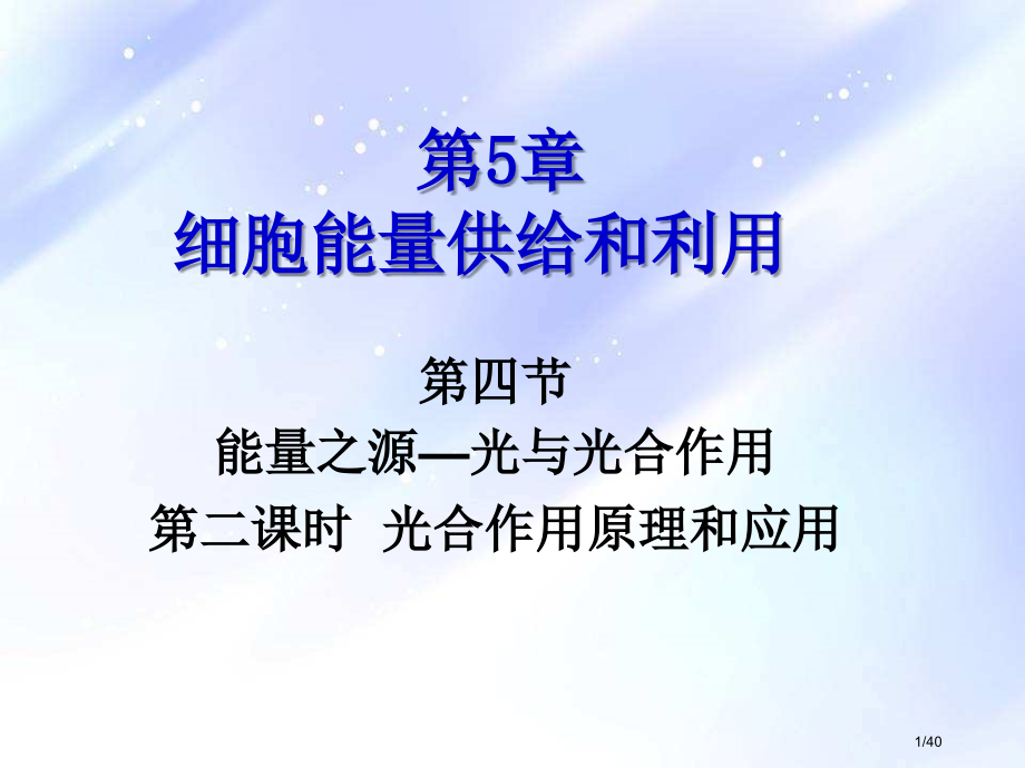 能量之源光与光合作用第二课时省公开课金奖全国赛课一等奖微课获奖PPT课件.pptx_第1页