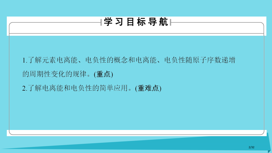 高中化学专题2原子结构与元素的性质第2单元元素性质的递变规律第二课时电离能和电负性省公开课一等奖新名.pptx_第2页