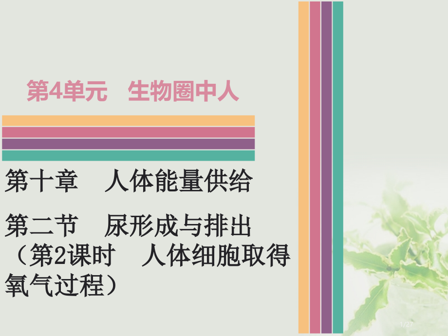 七年级生物下册10.2人体细胞获得氧气的过程第二课时省公开课一等奖新名师优质课获奖PPT课件.pptx_第1页