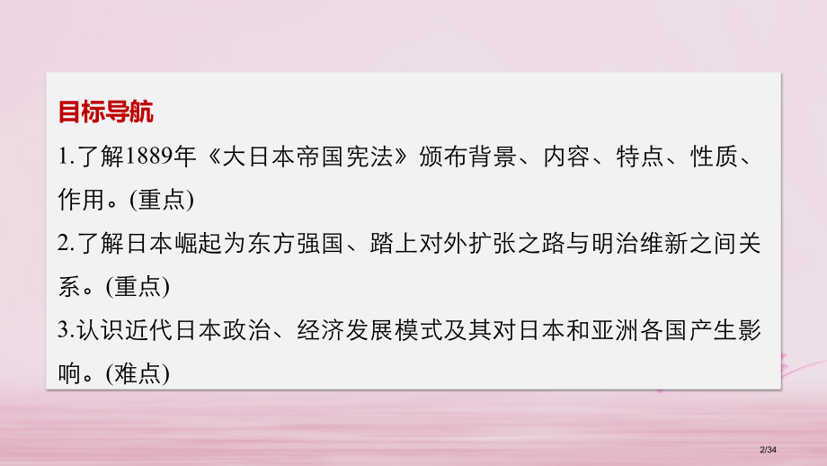 高中历史专题八明治维新第3课迅速崛起的日本省公开课一等奖新名师优质课获奖PPT课件.pptx_第2页