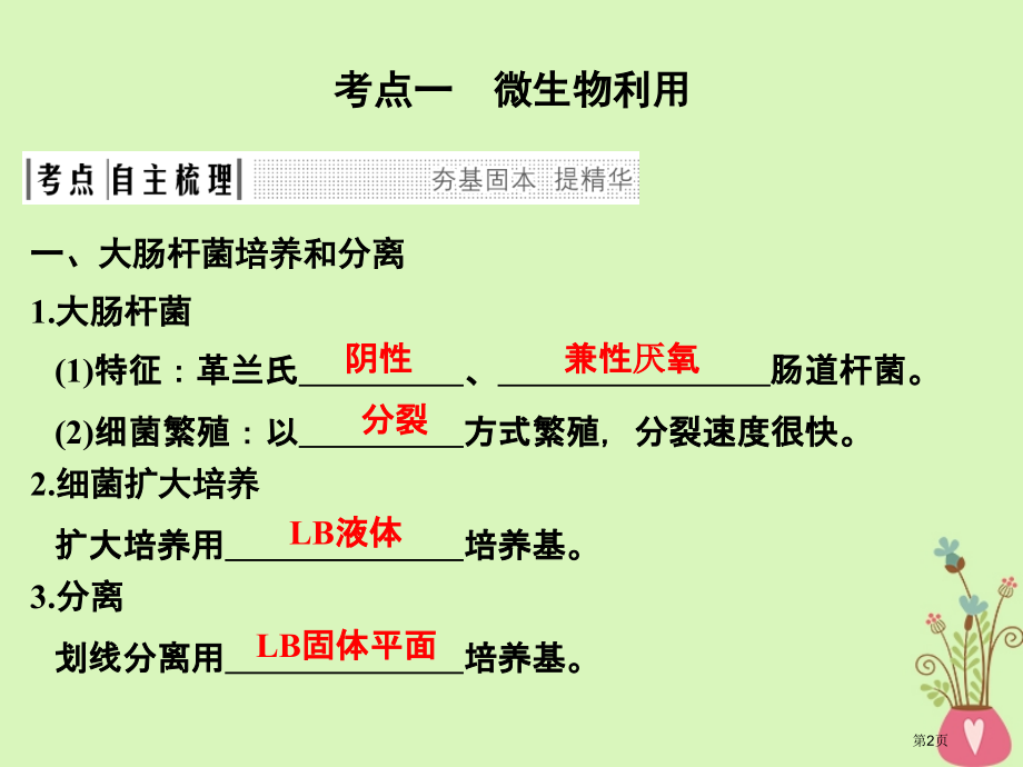 高考生物复习第29讲微生物的利用浅尝现代生物技术全国公开课一等奖百校联赛示范课赛课特等奖PPT课件.pptx_第2页